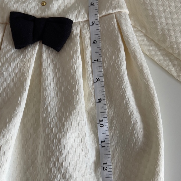 Tahari Girls Ivory Blouse with Bow Detail - Picture 9 of 10